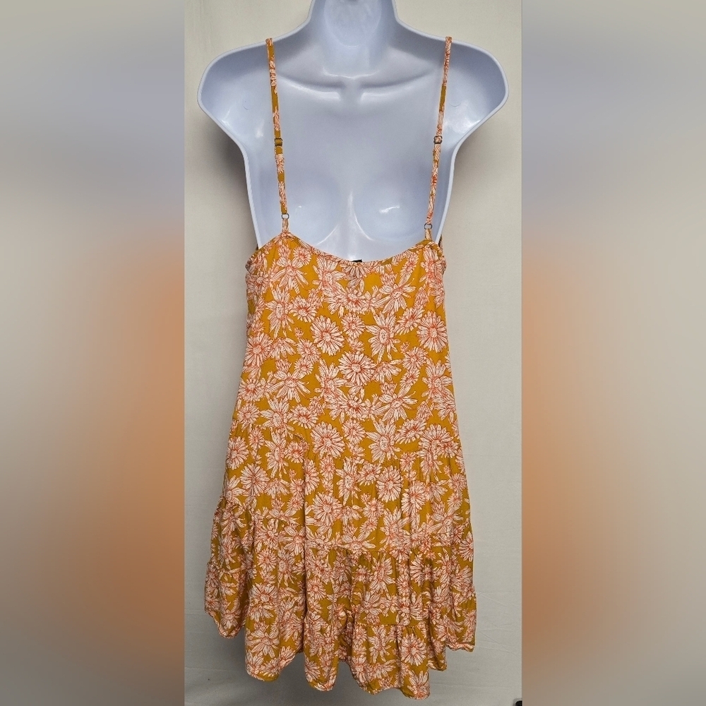 Wild Fable L Sleeveless Sundress Tunic Adjustable Spaghetti Straps Tiered Ruffle - Picture 3 of 6